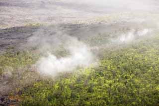 fotografia, materiale, libero il panorama, dipinga, fotografia di scorta,Isola di Hawaii fotografia aerea, Lavico, Il cratere, rompa nella terra, fuoco di foresta