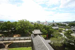 fotografia, materiale, libero il panorama, dipinga, fotografia di scorta,Al Castello di Kumamoto, , , , 