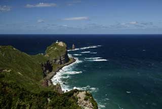 fotografia, materiale, libero il panorama, dipinga, fotografia di scorta,Promontorio di Kamui di mare distante, rupe, Acqua, pietra, onda