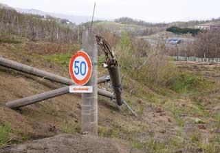 fotografia, materiale, libero il panorama, dipinga, fotografia di scorta,La perplessità di un marchio del 50km/h, Eruzione, disastro, polo telefonico, segnale di traffico