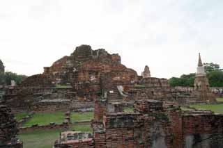 fotografia, materiale, libero il panorama, dipinga, fotografia di scorta,Wat Phra Mahathat, L'eredità culturale di Mondo, Buddismo, Immagine buddista, Ayutthaya rimane