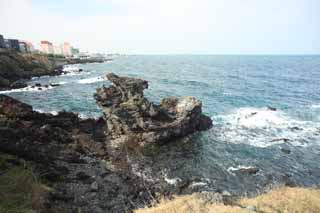 fotografia, materiale, libero il panorama, dipinga, fotografia di scorta,Testa di dragone Rock (Yongduam), Testa di dragone Rock, Yongduam, roccioso, spiaggia