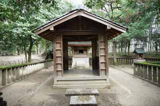 fotografia, materiale, libero il panorama, dipinga, fotografia di scorta,Koraku-en fa del giardinaggio il sacrario di Yuka, Sacrario scintoista, burlone professionale, Io sono di legno, Architettura di tradizione