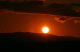 fotografia, materiale, libero il panorama, dipinga, fotografia di scorta,Sole che mette su un ridgeline, montagna, sole, sole che mette, crepuscolo di sera