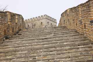 fotografia, material, livra, ajardine, imagine, proveja fotografia,Mu Tian Yu grande parede, parede de castelo, vigia em um castelo, O Hsiung-Nu, canhão