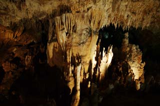 fotografia, material, livra, ajardine, imagine, proveja fotografia,Ishigaki-jima Ilha estalactite caverna, caverna de estalactite, Estalactite, Pedra calcária, caverna