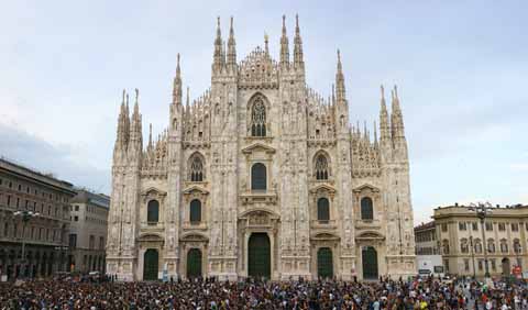 fotografia, material, livra, ajardine, imagine, proveja fotografia,Uma vista sobre o Duomo de Milão, , , , 