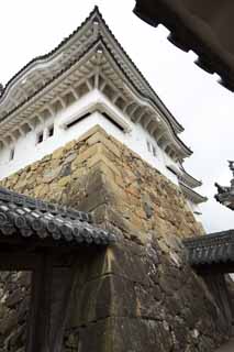 fotografia, material, livra, ajardine, imagine, proveja fotografia,Himeji-jo Castelo Inui torre de castelo pequena, Quatro Castelo de tesouros nacional, Sadanori Akamatsu, Shigetaka Kuroda, Hideyoshi Hashiba