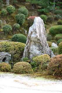 fotografia, material, livra, ajardine, imagine, proveja fotografia,O jardim de santuário de Tofuku-ji Templo fundador, Chaitya, Japonês ajardina, pedra, As colinas de concha de flor-de-diana e rios