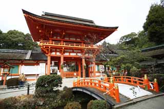 Ôîòî, ìàòåðèàëüíûé, ñâîáîäíûé, ïåéçàæ, ôîòîãðàôèÿ, ôîòî ôîíäà.,Kamigamo Shrine âîðîòà áàøíè, ß îêðàøèâàþñü â êðàñíîì, Áîã, Ìèðîâîå íàñëåäñòâî, Èìïåðàòîð