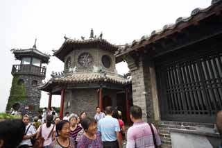 fotografia, materiale, libero il panorama, dipinga, fotografia di scorta,Padiglione di Penglai, miraggio, edificio alto, Cibo cinese, facendo il turista macchia