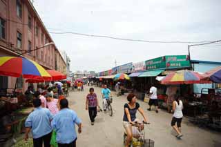 foto,tela,gratis,paisaje,fotografía,idea,Un mercado de ganancia rojo hondo, Mercado, Compartimiento de calle, Compras, Vida