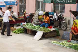 foto,tela,gratis,paisaje,fotografía,idea,Un mercado de ganancia rojo hondo, Mercado, Compartimiento de calle, Compras, Vida