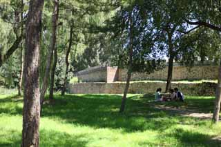 fotografia, materiale, libero il panorama, dipinga, fotografia di scorta,Un cottage di montagna che passa l'estate, picnic, muro di castello, albero, Ch'ing