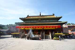 fotografia, materiale, libero il panorama, dipinga, fotografia di scorta,Greatshrinehall di tempio di Puning, grande statua di Budda il tempio, Chaitya, Faith, incensi possessore