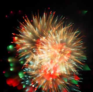 Foto, materiell, befreit, Landschaft, Bild, hat Foto auf Lager,Tama-Fluss Feuerwerk Demonstration, Das Starten von Feuerwerk, natürliche Szene oder Gegenstand, der poetischen Charme der Jahreszeit des Sommers hinzufügt, Signalfeuer, Helligkeit