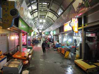 foto,tela,gratis,paisaje,fotografía,idea,Mercado de Gyeongju, Tienda, Una galería, Mercado, Por la noche