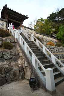 foto,tela,gratis,paisaje,fotografía,idea,El templo de región de Buddha Kannon, Chaitya, Fe, Buddhism, Escalera de piedra