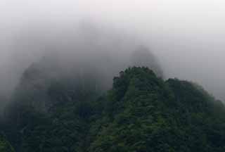 photo, la matière, libre, aménage, décrivez, photo de la réserve,Illusion de montagnes profondes, brouillard, , nuage, montagne