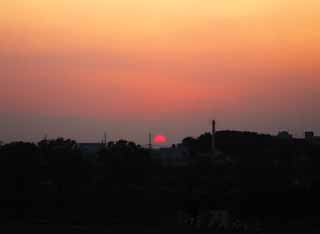 foto,tela,gratis,paisaje,fotografía,idea,Puesta de sol, El sol, De noche, Rojo, Torre de acero