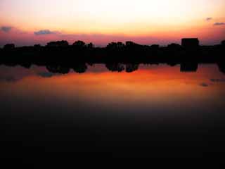 foto,tela,gratis,paisaje,fotografía,idea,El anochecer del Tama río, De noche, Tama río, Nube, La superficie del agua