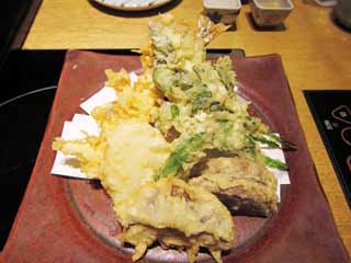 photo,material,free,landscape,picture,stock photo,Creative Commons,Tempura, Japanese food, The lobster sky, garland chrysanthemum, potato