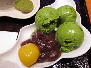 fotografia, materiale, libero il panorama, dipinga, fotografia di scorta,Spolverizzato ghiaccio di tè verde, Gelato, Dolci, Marmellata di fagiolo, castagna