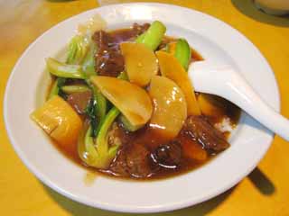 foto,tela,gratis,paisaje,fotografía,idea,Un plato de donburi constar de happosai en la cima del arroz, Brote de bambú, Col china, Carne de res, Arroz