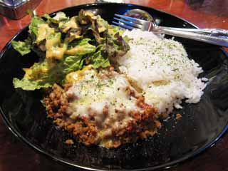 foto,tela,gratis,paisaje,fotografía,idea,Un plato del arroz frito con la carne, verduras y polvo de curry, Cocina, Comida, , 