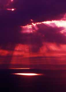 photo, la matière, libre, aménage, décrivez, photo de la réserve,Dirigez les projecteurs sur sur la mer, coucher de soleil, beau, nuage, ciel