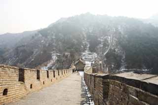 photo, la matière, libre, aménage, décrivez, photo de la réserve,Mu Tian Yu Grande muraille, mur de château, guet dans un château, Le Hsiung-Nu, 