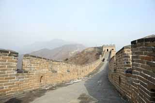 photo, la matière, libre, aménage, décrivez, photo de la réserve,Mu Tian Yu Grande muraille, mur de château, guet dans un château, Le Hsiung-Nu, 