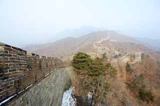 photo, la matière, libre, aménage, décrivez, photo de la réserve,Mu Tian Yu Grande muraille, mur de château, guet dans un château, Le Hsiung-Nu, 