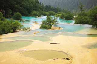 fotografia, materiale, libero il panorama, dipinga, fotografia di scorta,Huanglong ?? Irodorichi, , , , 