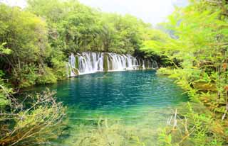 photo, la matière, libre, aménage, décrivez, photo de la réserve,Yatakeumi Jiuzhaigou cascade, , , , 