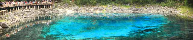 foto,tela,gratis,paisaje,fotografía,idea,Cinco colores de Jiuzhaigou estanque, , , , 