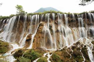 photo, la matière, libre, aménage, décrivez, photo de la réserve,Jiuzhaigou Nuo Date Akira cascade, , , , 