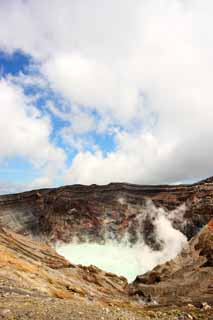 fotografia, materiale, libero il panorama, dipinga, fotografia di scorta,L'Aso Nakadake, , , , 