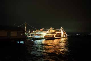 fotografia, materiale, libero il panorama, dipinga, fotografia di scorta,Il molo di notte, , , , 