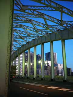 fotografia, materiale, libero il panorama, dipinga, fotografia di scorta,Kachidoki Bridge, , , , 