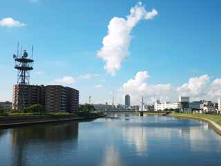 fotografia, materiale, libero il panorama, dipinga, fotografia di scorta,Il fiume Tsurumi, , , , 