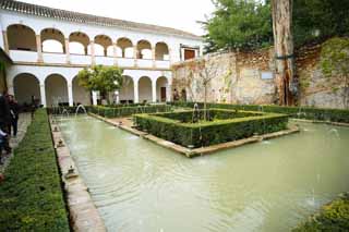 Foto, materiell, befreit, Landschaft, Bild, hat Foto auf Lager,Generalife Sultan auf den Innenhof, , , , 