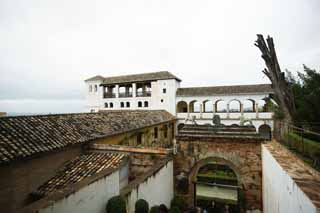 Foto, materiell, befreit, Landschaft, Bild, hat Foto auf Lager,Generalife Sultan auf den Innenhof, , , , 