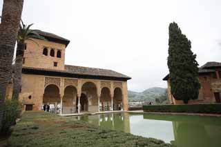 fotografia, material, livra, ajardine, imagine, proveja fotografia,A Torre do Palácio de Alhambra senhora, , , , 