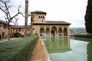 fotografia, material, livra, ajardine, imagine, proveja fotografia,A Torre do Palácio de Alhambra senhora, , , , 