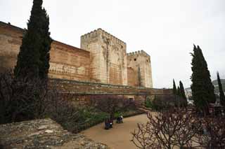 fotografia, material, livra, ajardine, imagine, proveja fotografia,Palácio de Alhambra Alcazaba, , , , 