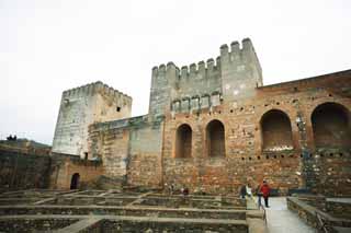 fotografia, material, livra, ajardine, imagine, proveja fotografia,Palácio de Alhambra Alcazaba, , , , 