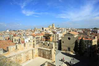 fotografia, materiale, libero il panorama, dipinga, fotografia di scorta,Vedute panoramiche di Tarragona, , , , 