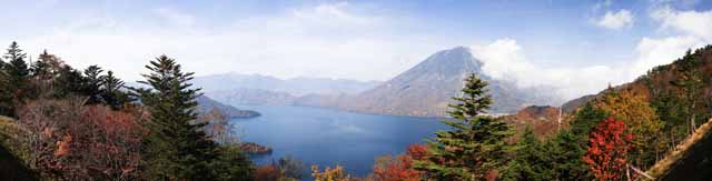 foto,tela,gratis,paisaje,fotografía,idea,Chuzenji de lago - ko de hojas de color, Chuzenji - ko de lago, Permisos de color, Monte. Cifra macho, Cielo azul