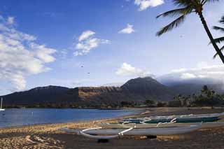 photo, la matière, libre, aménage, décrivez, photo de la réserve,Hébergez Plage de matin, plage sablonneuse, kayak, montagne, plage